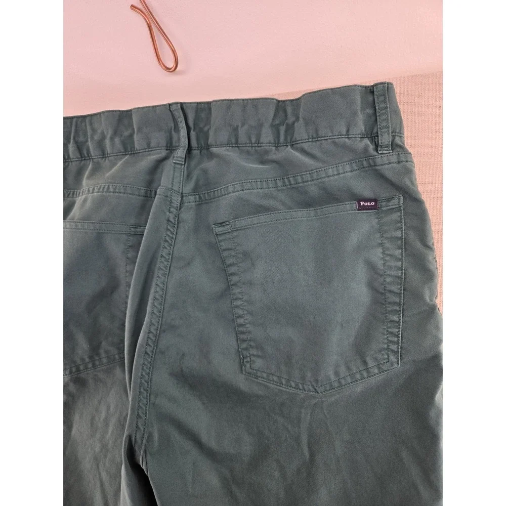 Polo Ralph Lauren 31x32 Polo Chino Twill Flat Front Green Pony